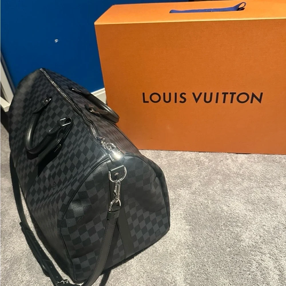Louis Vuitton Graphite Checkered Duffel Bag - Picture 2 of 4